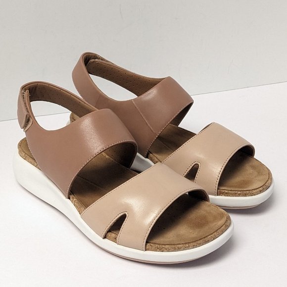 Clarks Un Bali Sling Sandals, Rose Leather, Womens 8 M - Picture 1 of 7